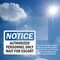 Signmission Authorized Personnel Only Wait For Escort OSHA Notice Sign, Vinyl Decal, 7in W x 5in L, 2PK OS-2PACK-NS-D-57-L-10249 - alternate 4